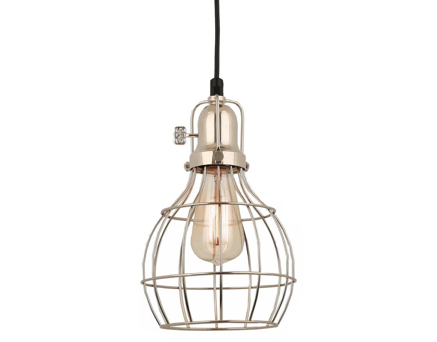Baldwin One Light Pendant in Polished Nickel