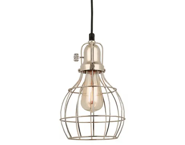 Baldwin One Light Pendant in Polished Nickel