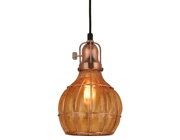 Baldwin One Light Pendant in Weathered Copper