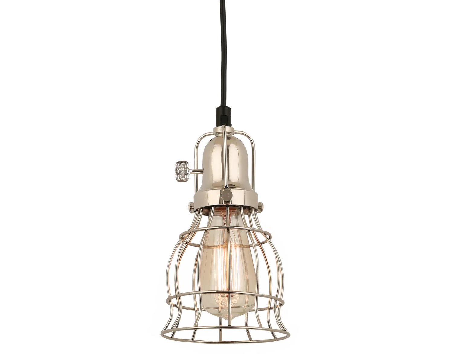 Aubrey One Light Pendant in Polished Nickel