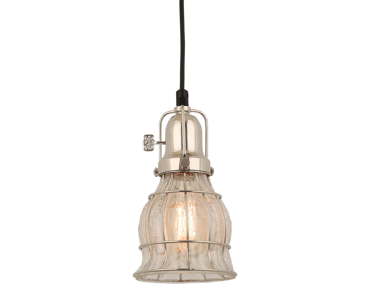 Aubrey One Light Pendant in Polished Nickel