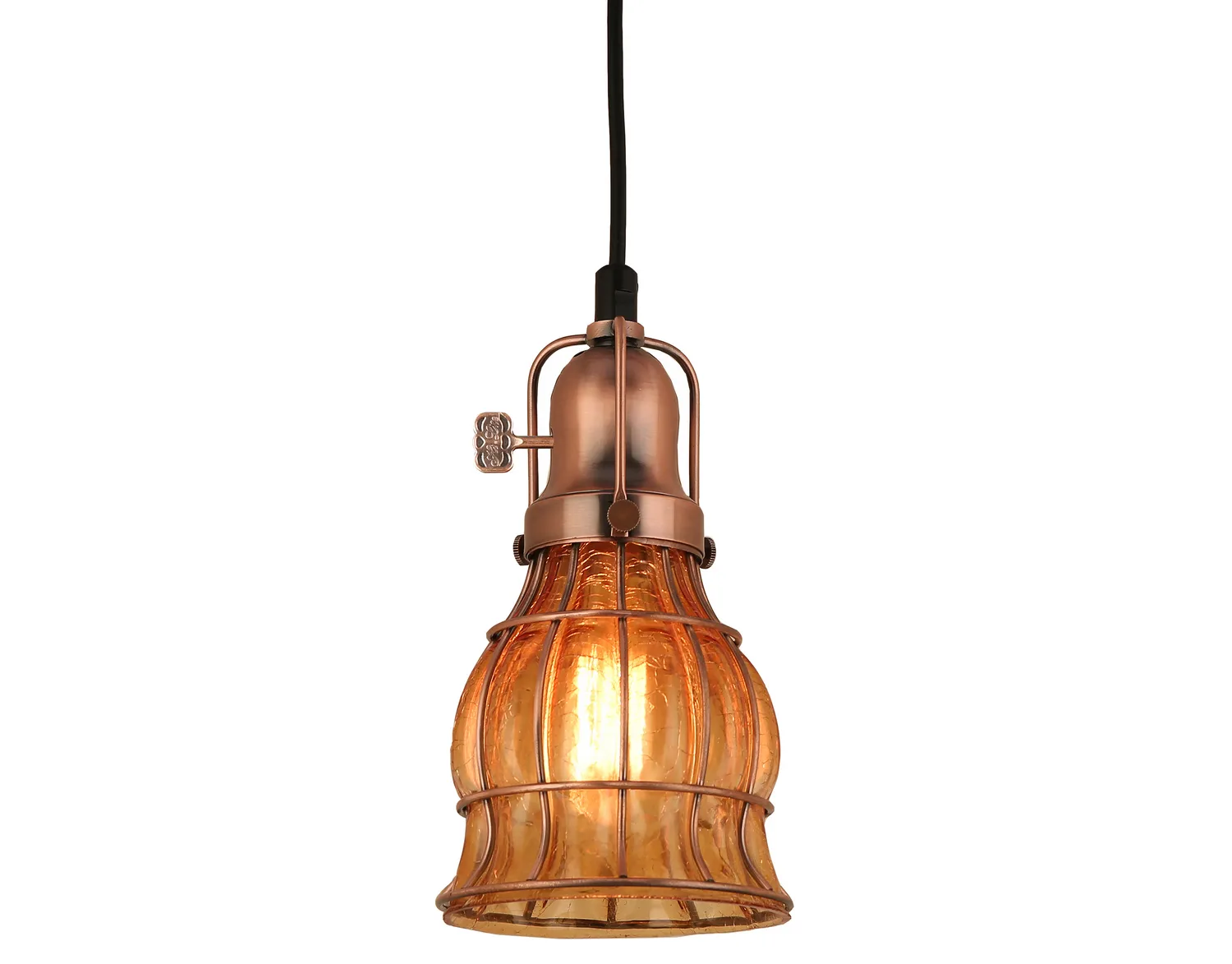 Aubrey One Light Pendant in Weathered Copper