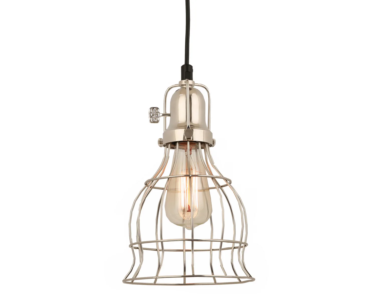 Aubrey One Light Pendant in Polished Nickel