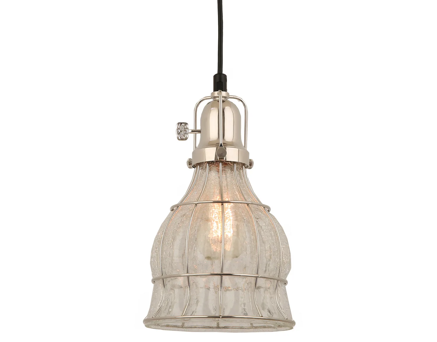 Aubrey One Light Pendant in Polished Nickel