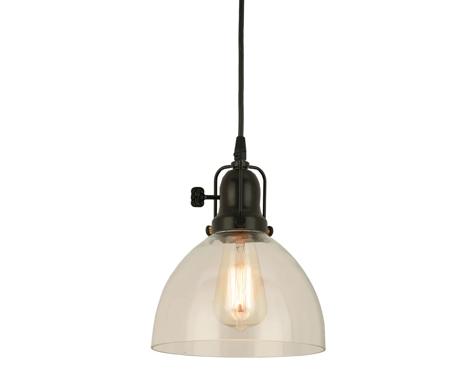 Jasper One Light Pendant in Black