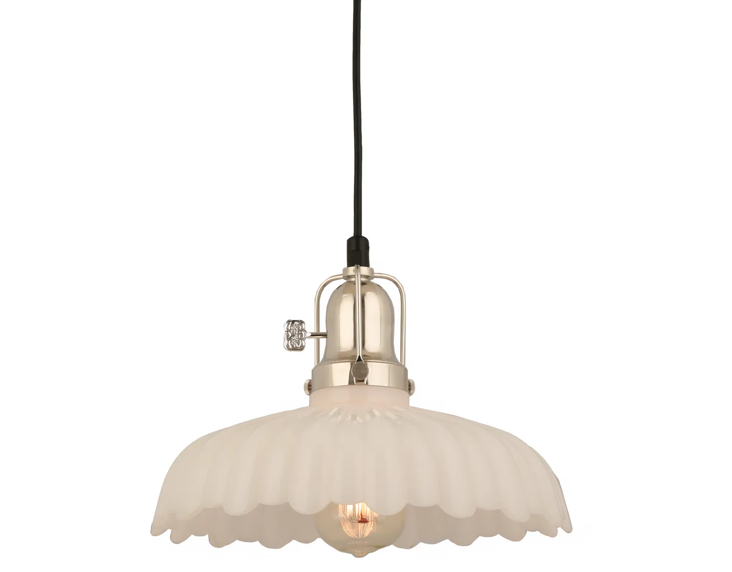 Bethany One Light Pendant in Polished Nickel