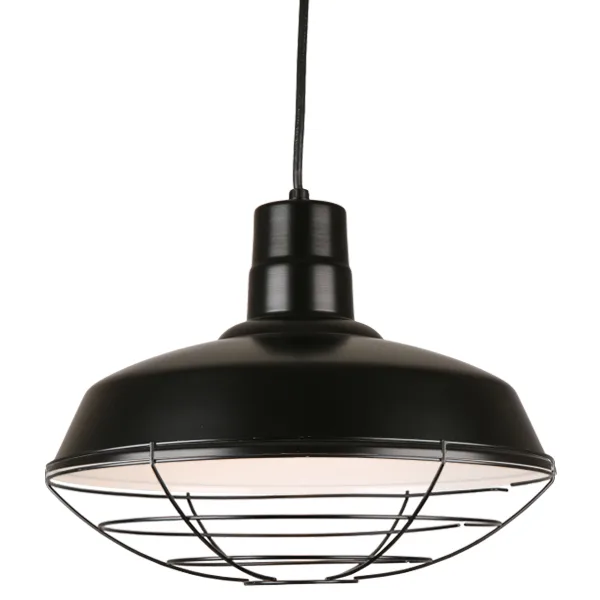 Warehouse One Light Pendant in Black