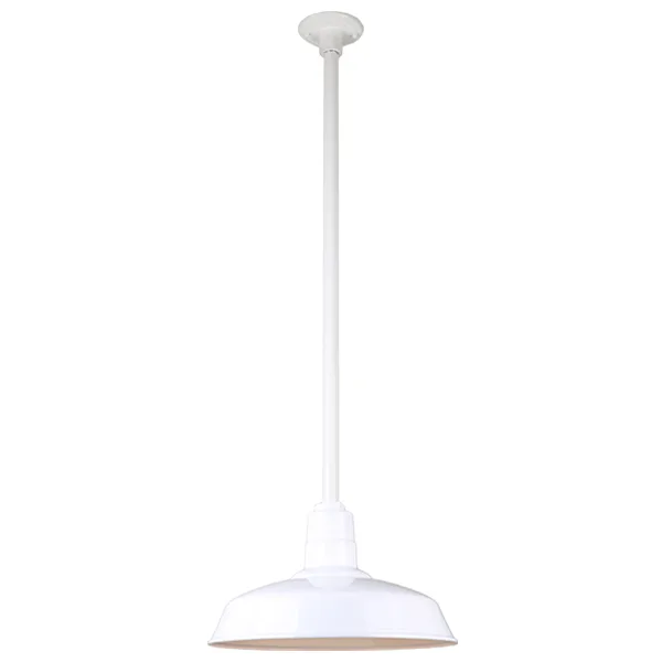 Warehouse One Light Pendant in White