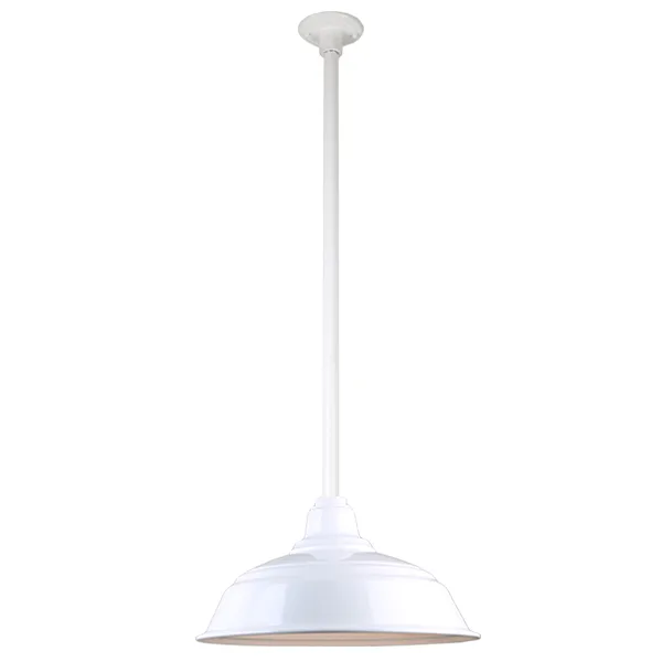 Warehouse One Light Pendant in White