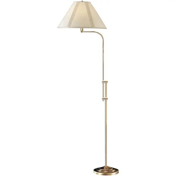 150W 3-Way Adjustable Floor Lamp in Antique Brass - Image 1