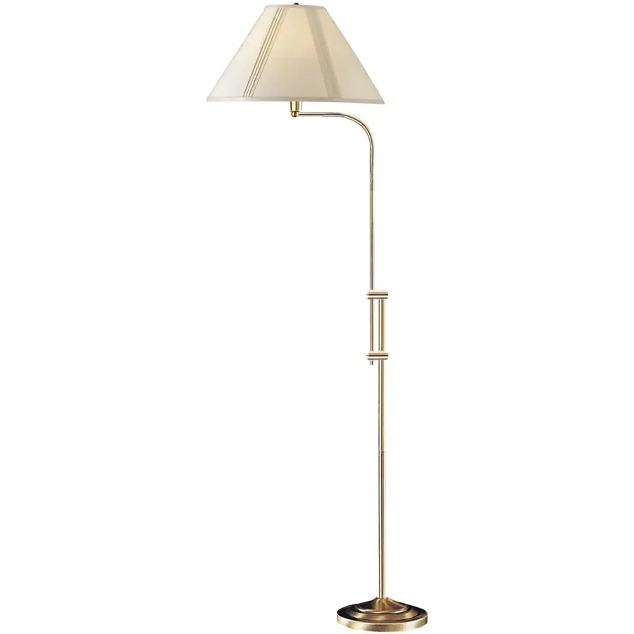 150W 3-Way Adjustable Floor Lamp in Antique Brass - Image 1