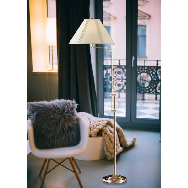 150W 3-Way Adjustable Floor Lamp in Antique Brass - Image 3