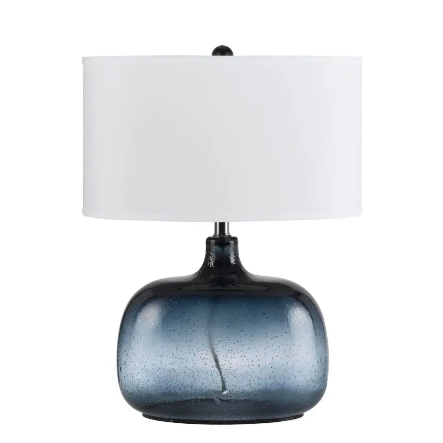 Christi Navy Blue Glass Table Lamp - Image 1