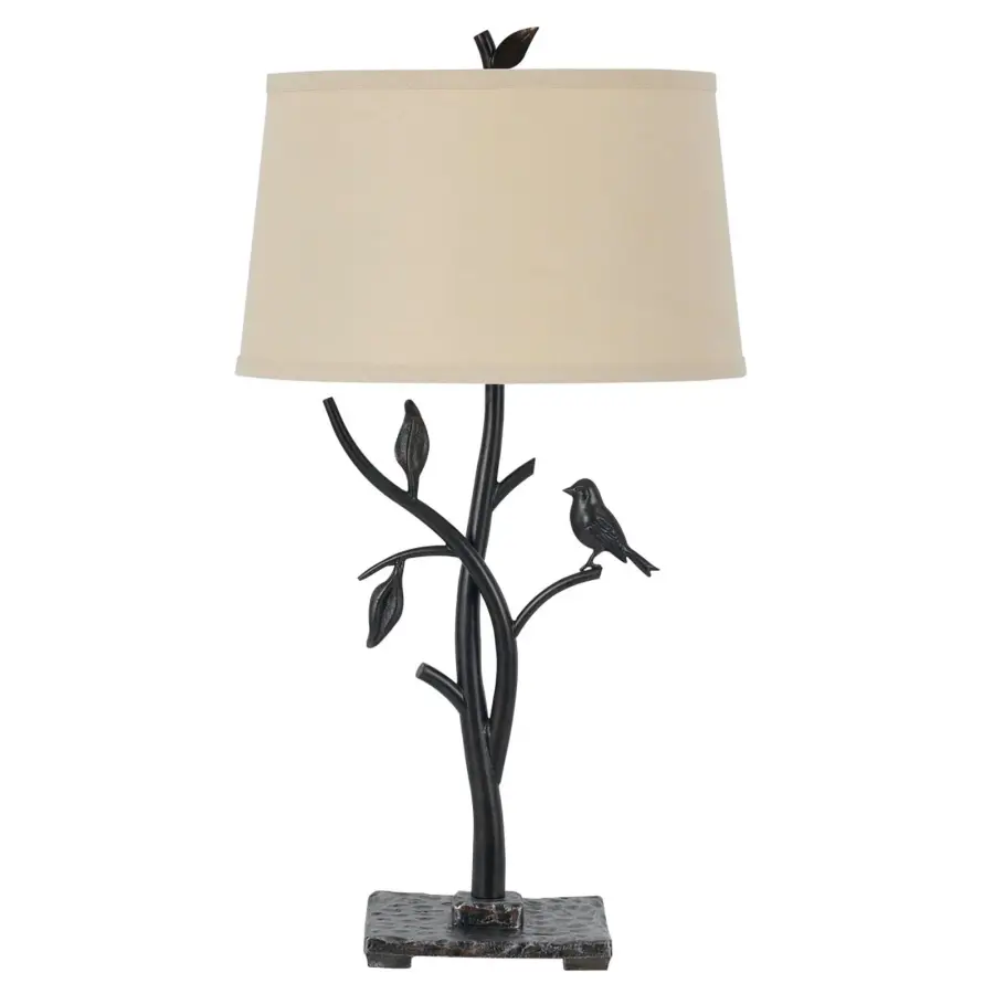 Medora Forged Iron Tree & Bird Table Lamp - Image 1