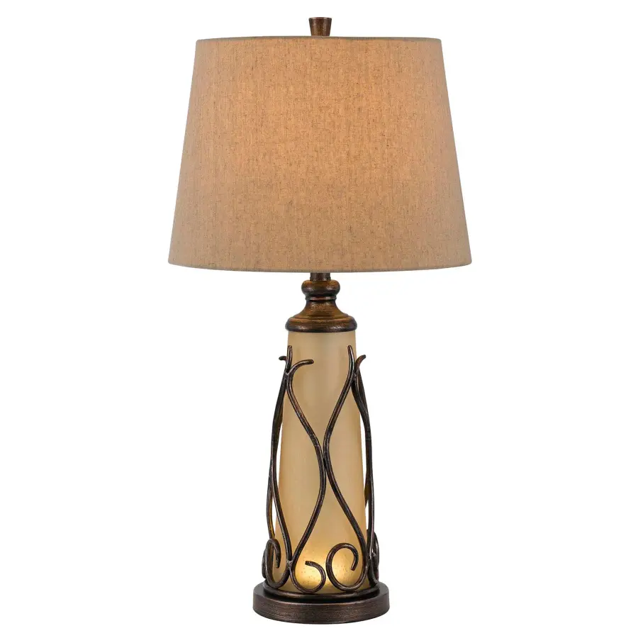 Taylor 3-Way Table Lamp with LED Accent - Image 1