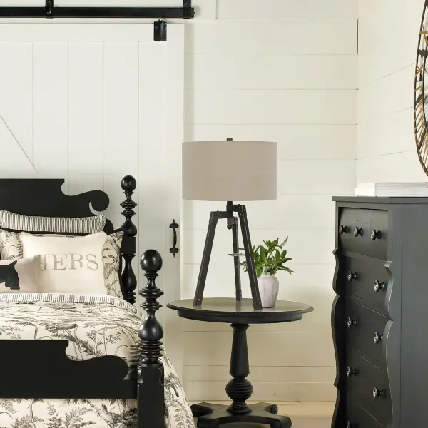 This 150W tripod table lamp combines durable metal construction with industrial styling. At 31.5" tall, it provides substantial lighting while the tripod base adds architectural interest to modern and contemporary interiors. - alternate view