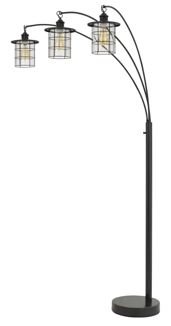 Silveton Three Light Arc Floor Lamp in Dark Bronze