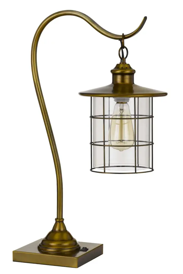 The Silverton desk lamp combines traditional styling with practical task lighting. Its rubbed antiqued brass finish adds warmth and sophistication to any workspace, while the 25-inch height provides excellent illumination.