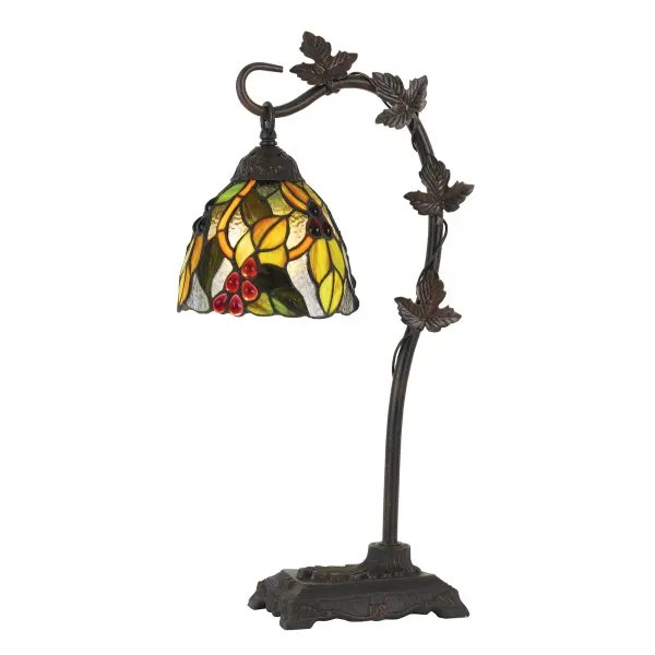 The Cotulla brings timeless Tiffany craftsmanship to your space with 114 hand-painted glass pieces in a functional downbridge design. Perfect for reading or task lighting with traditional elegance.