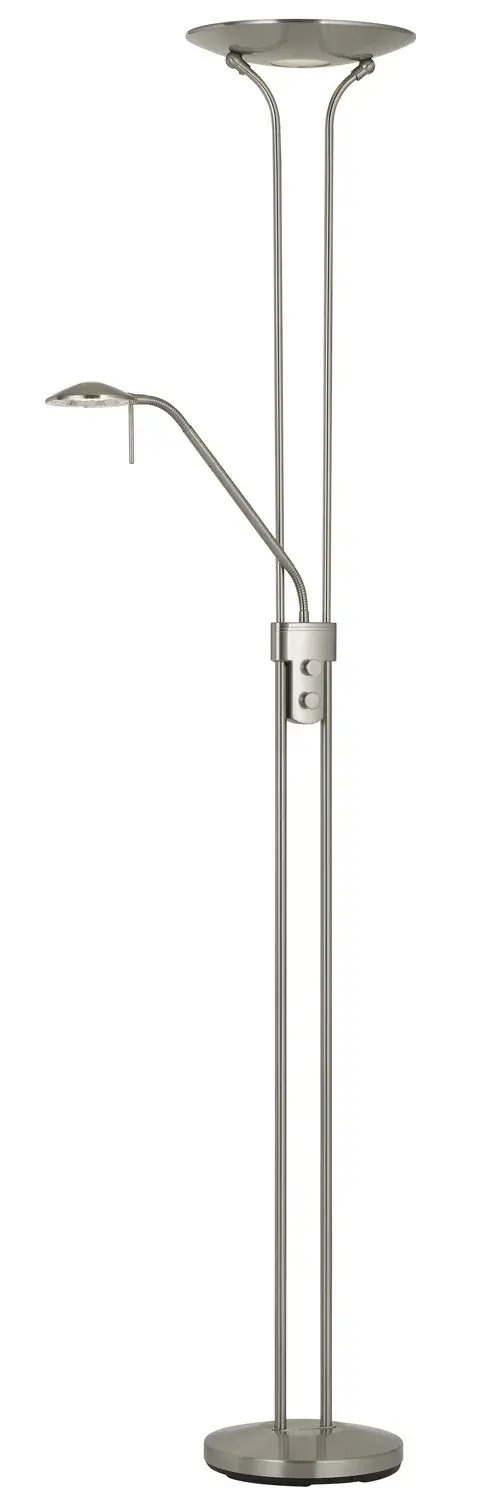 Pavia LED Torchiere in Brushed Steel