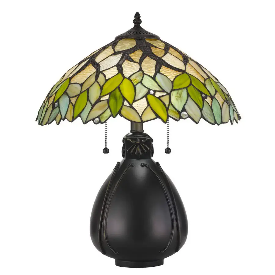 Tiffany Style Stained Glass Table Lamp - Image 1