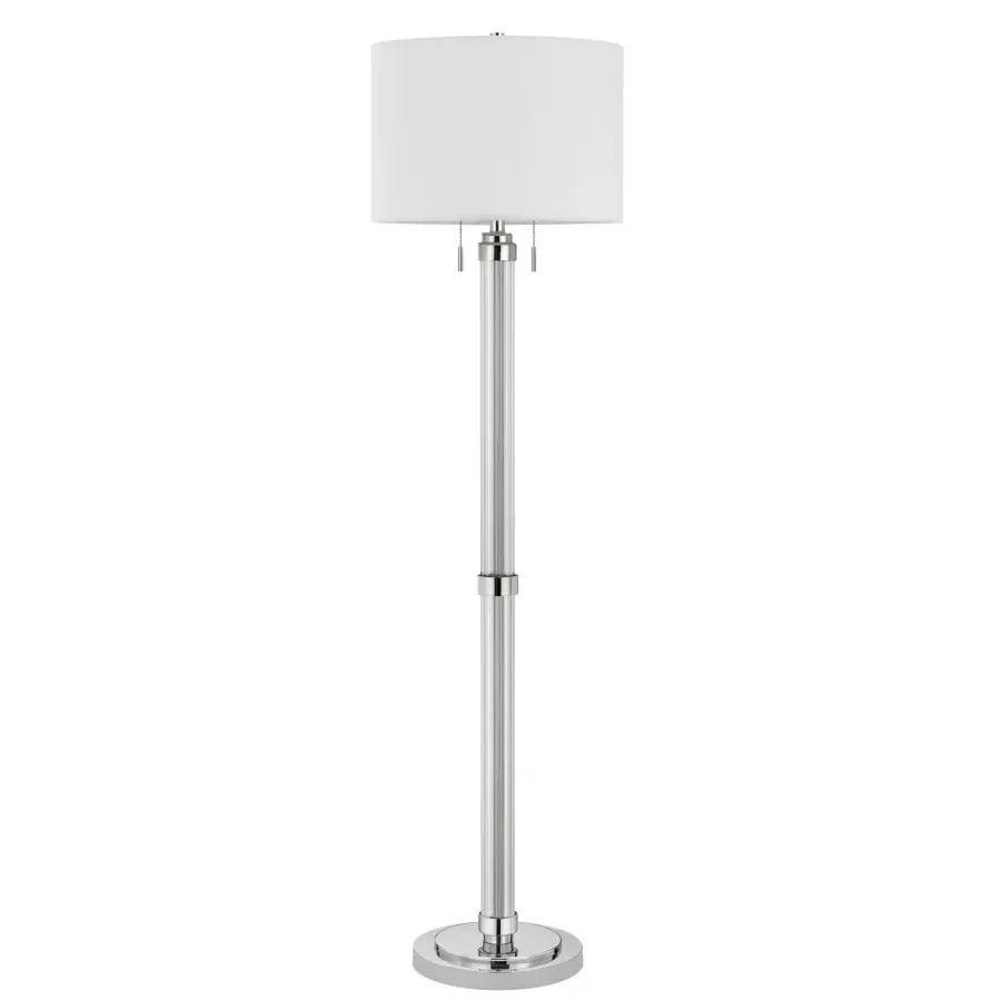 Montilla 60" Metal Floor Lamp with Fabric Drum Shade - Image 1