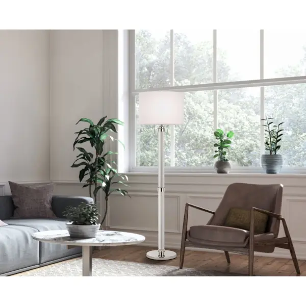 Montilla 60" Metal Floor Lamp with Fabric Drum Shade - Image 3