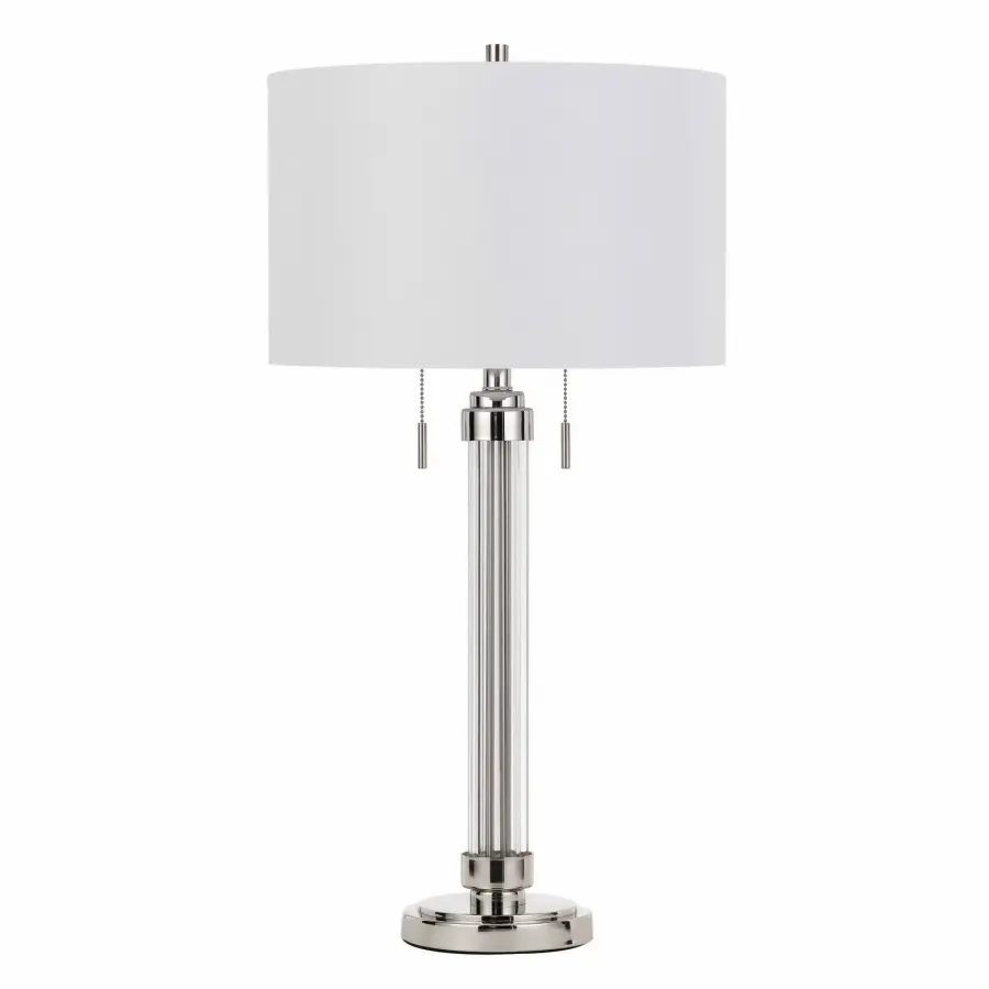 Montilla Metal & Acrylic Table Lamp with Fabric Shade - Image 1