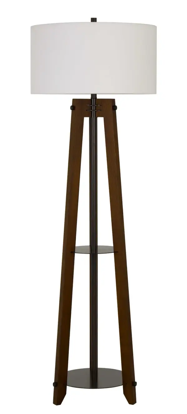 The Bilzen floor lamp combines warm walnut wood with clean lines for a sophisticated mid-century aesthetic. At 65 inches tall, it provides excellent task or ambient lighting while serving as a statement piece.