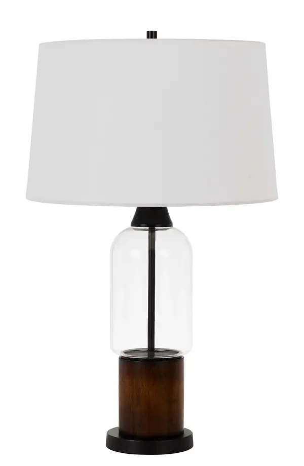 Sculptural Wood Table Lamp with Natural Warmth and Modern Appeal