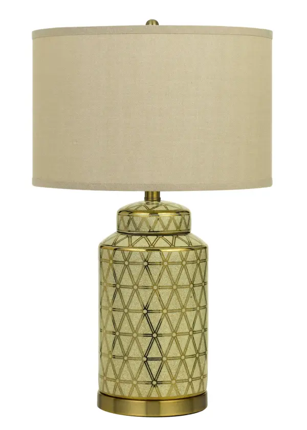 Barletta Two Light Table Lamp in Antique Gold