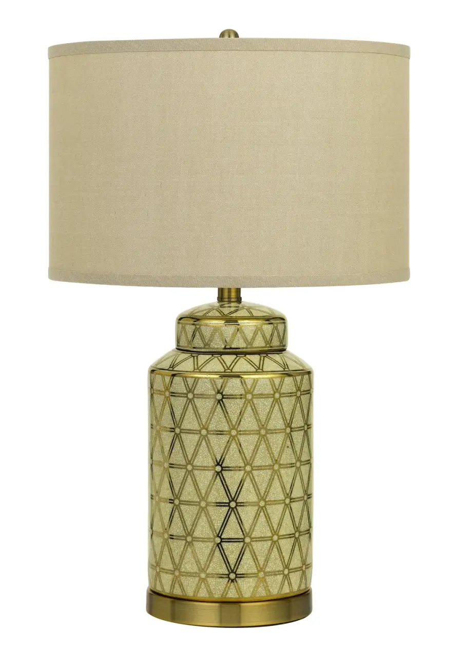 Barletta Two Light Table Lamp in Antique Gold