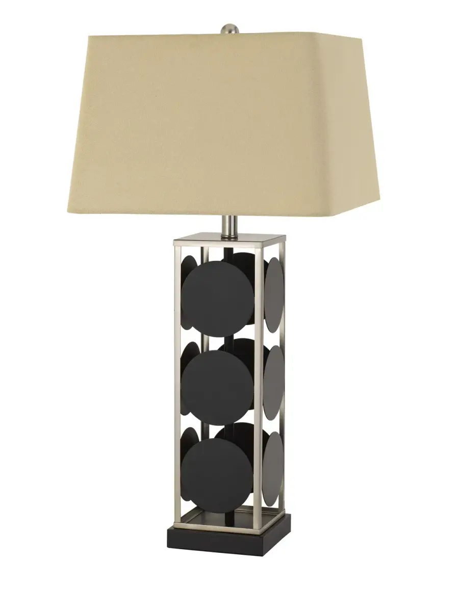 Hanson One Light Table Lamp in Black/Antique Silver