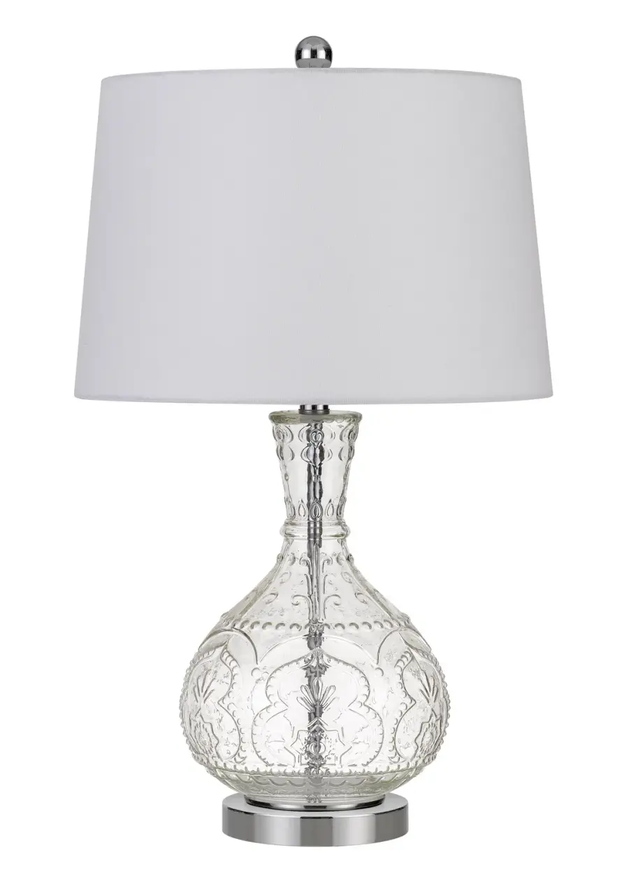 Elegant Glass Table Lamp with Contemporary Appeal