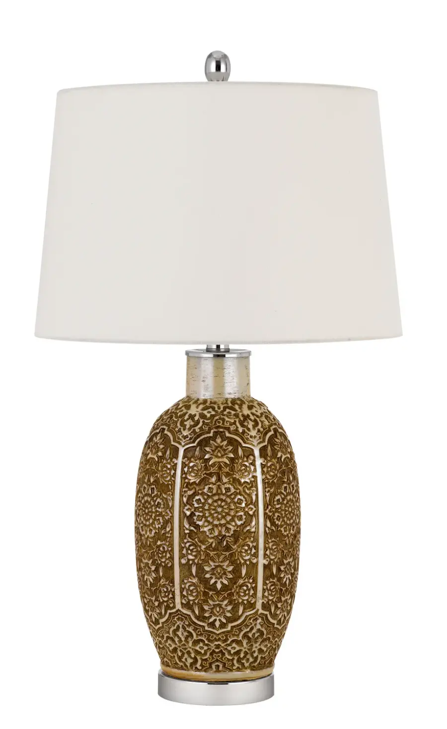 Warm Transitional Table Lamp with Organic Appeal
