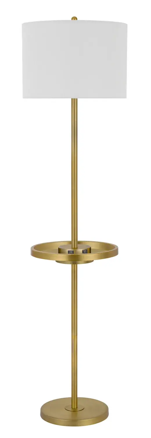 Crofton One Light Floor Lamp in Antique Brass
