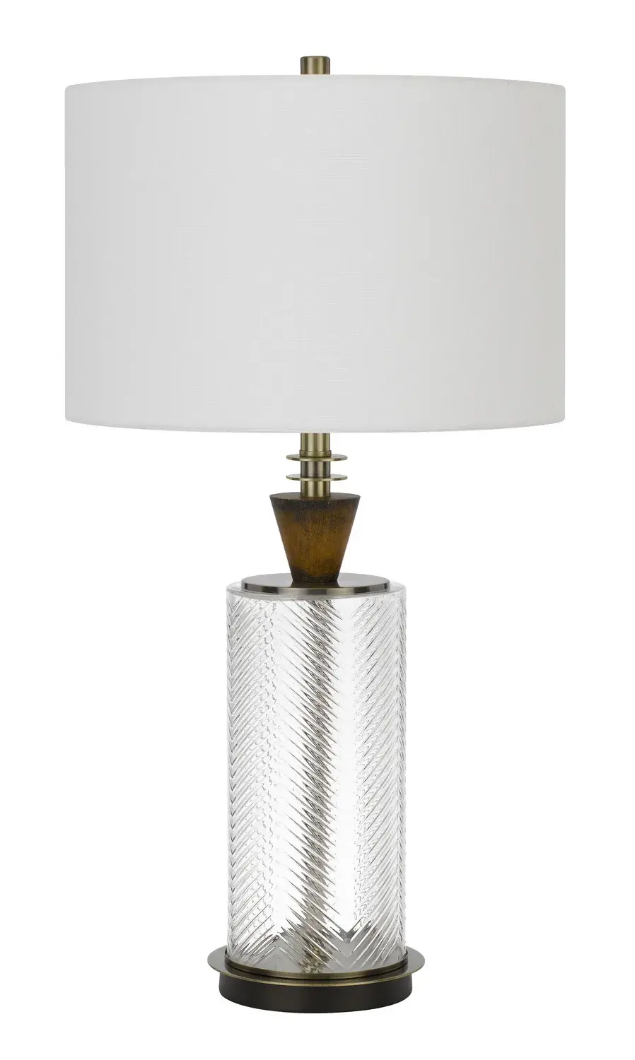 Elegant Glass & Bronze Table Lamp with Traditional Charm