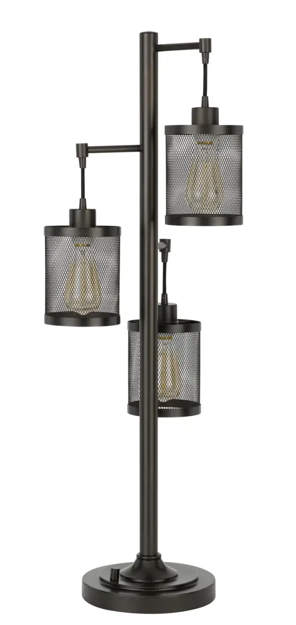 Pacific Three Light Table Lamp in Dark Bronze