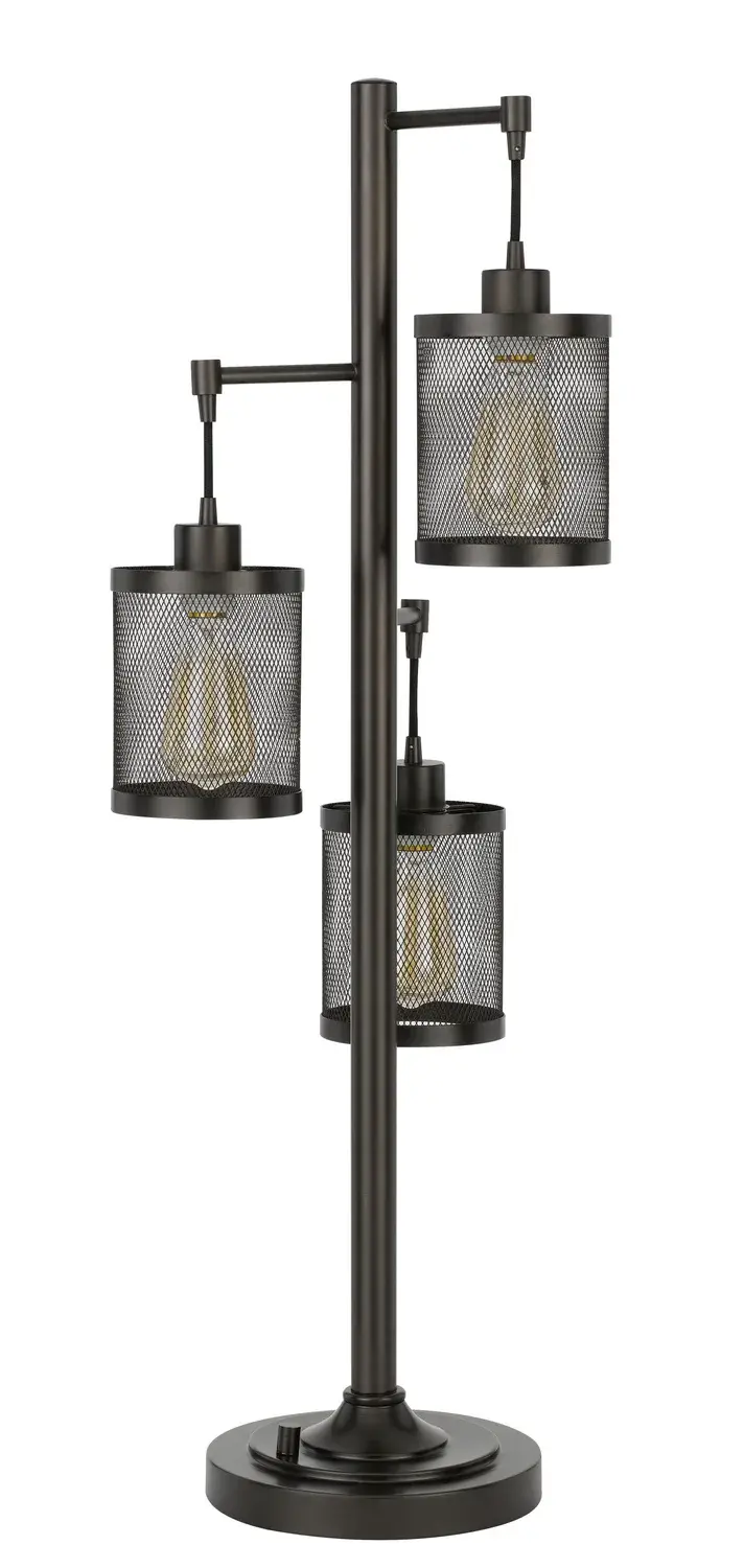 Pacific Three Light Table Lamp in Dark Bronze
