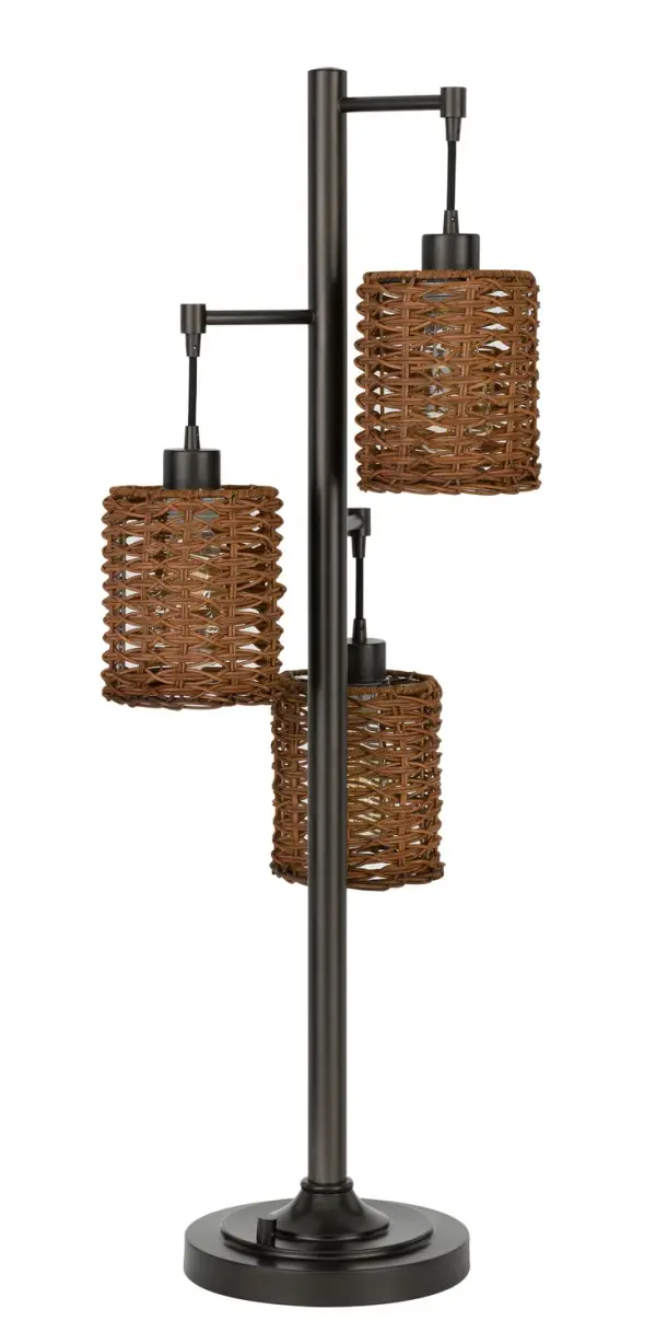 Connell Three Light Table Lamp in Dark Bronze