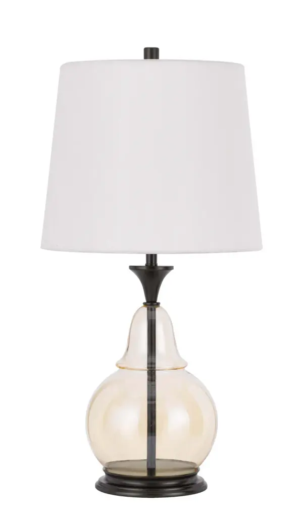 Kittery One Light Table Lamp in Clear/Dark Bronze
