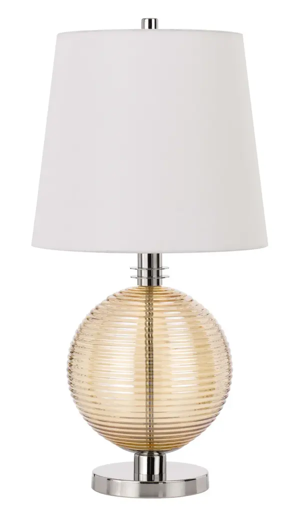 Versatile Transitional Table Lamp with Warm Amber Glow