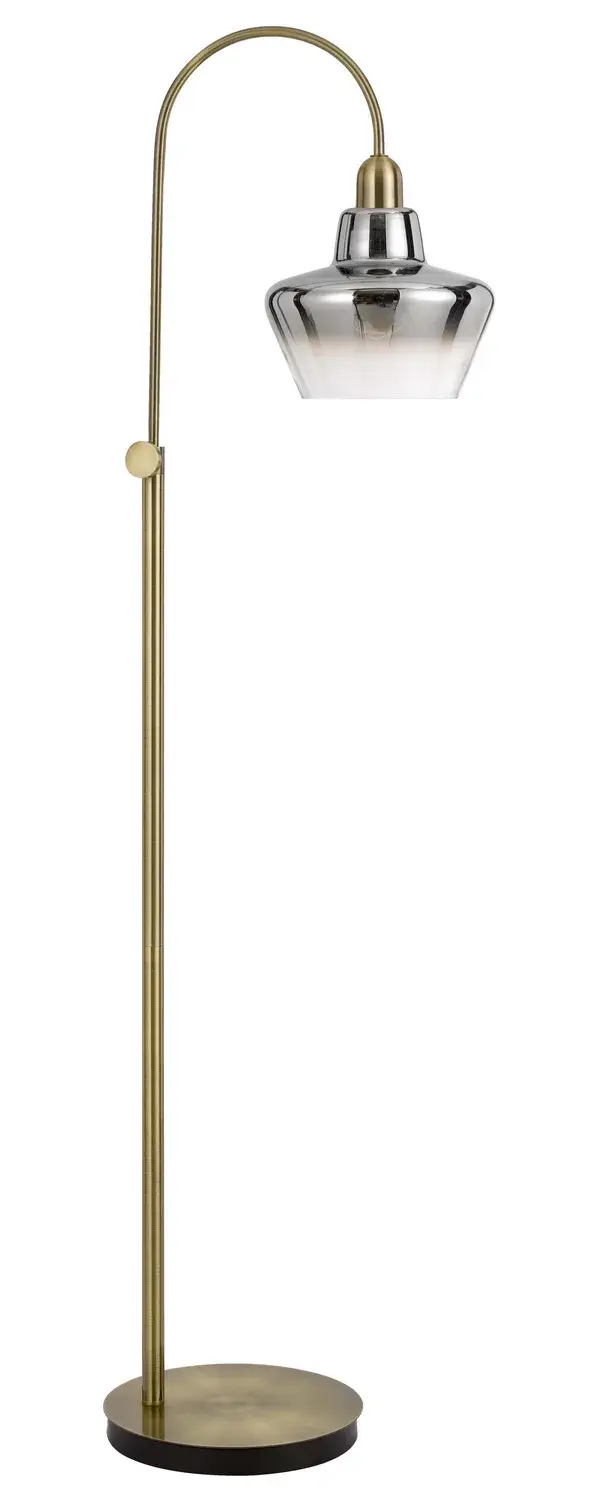 The Duxbury floor lamp brings traditional elegance with its antique brass finish. At 61 inches tall, it provides excellent task or ambient lighting for reading areas, living spaces, or bedrooms with classic décor.