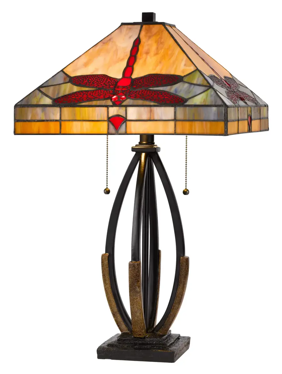 Tiffany Two Light Table Lamp