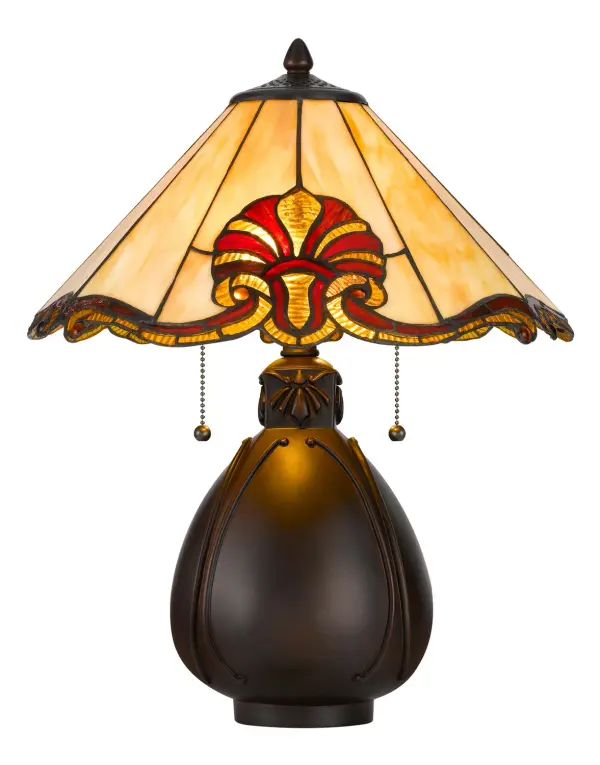 Classic Tiffany-Style Accent Lamp with Artisan Glass Craftsmanship