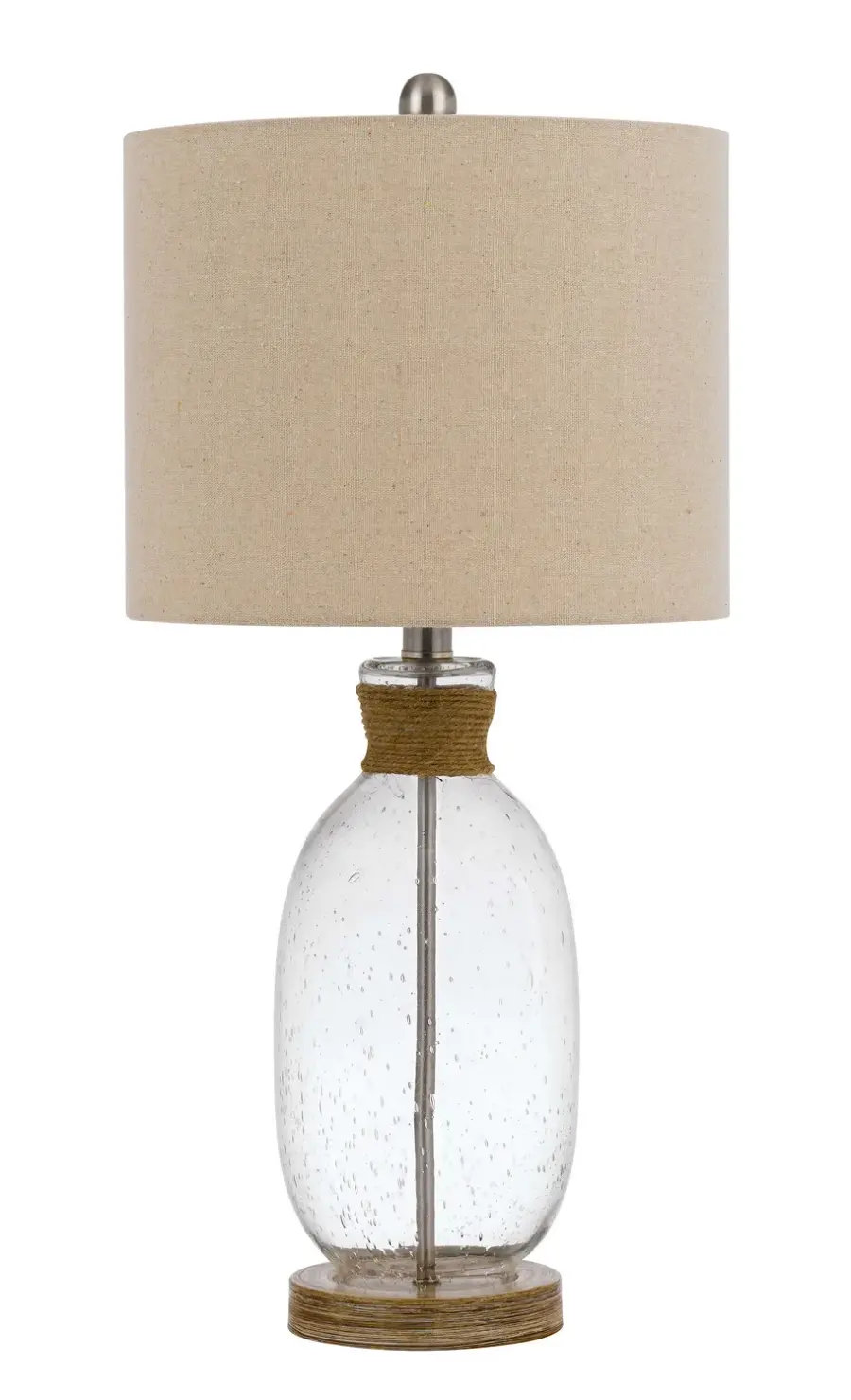 Elegant Bubble Glass Table Lamp with Contemporary Coastal Appeal