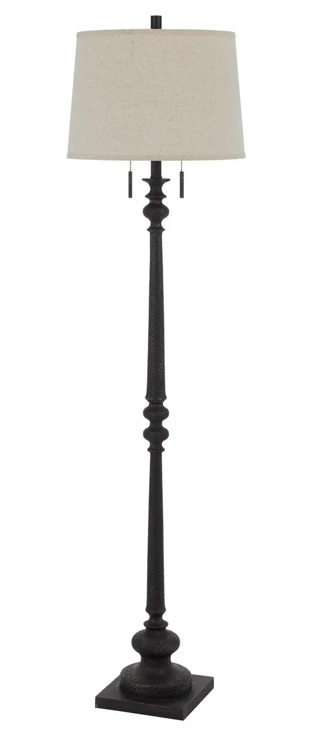 Torrington Two Light Floor Lamp in Rustic Iron
