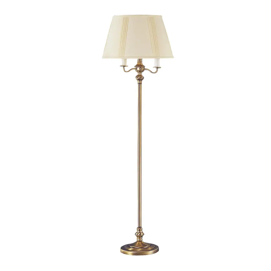 150W 6-Way Floor Lamp in Antique Brass - Image 1