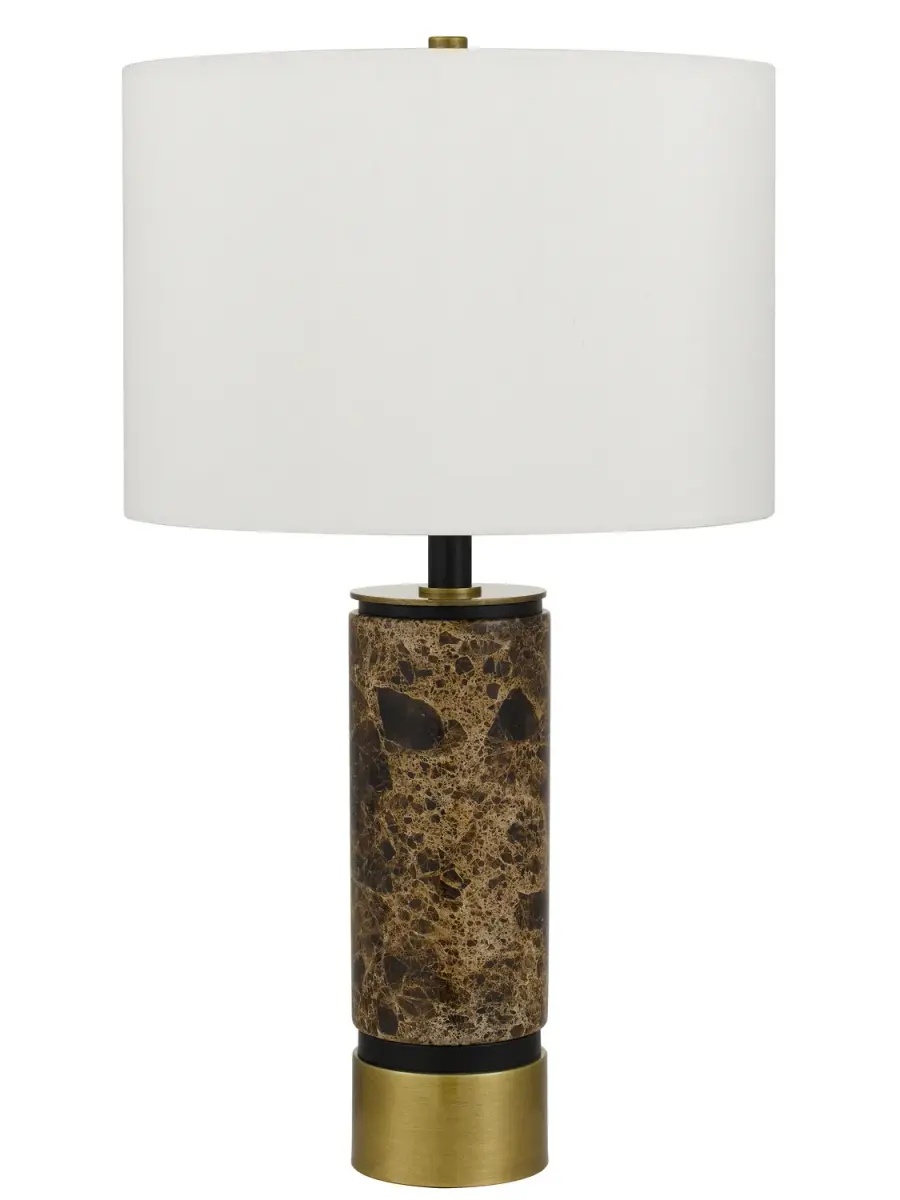 Sophisticated Brass & Marble Table Lamp with Timeless Appeal