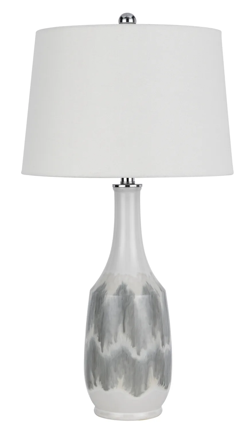 Ely One Light Table Lamp in White Marble